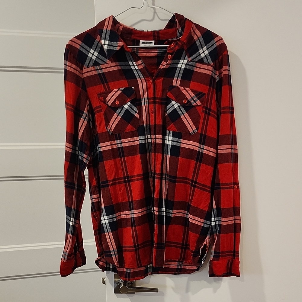 P2P 19.5" Noisy May Red and Black Plaid Shirt